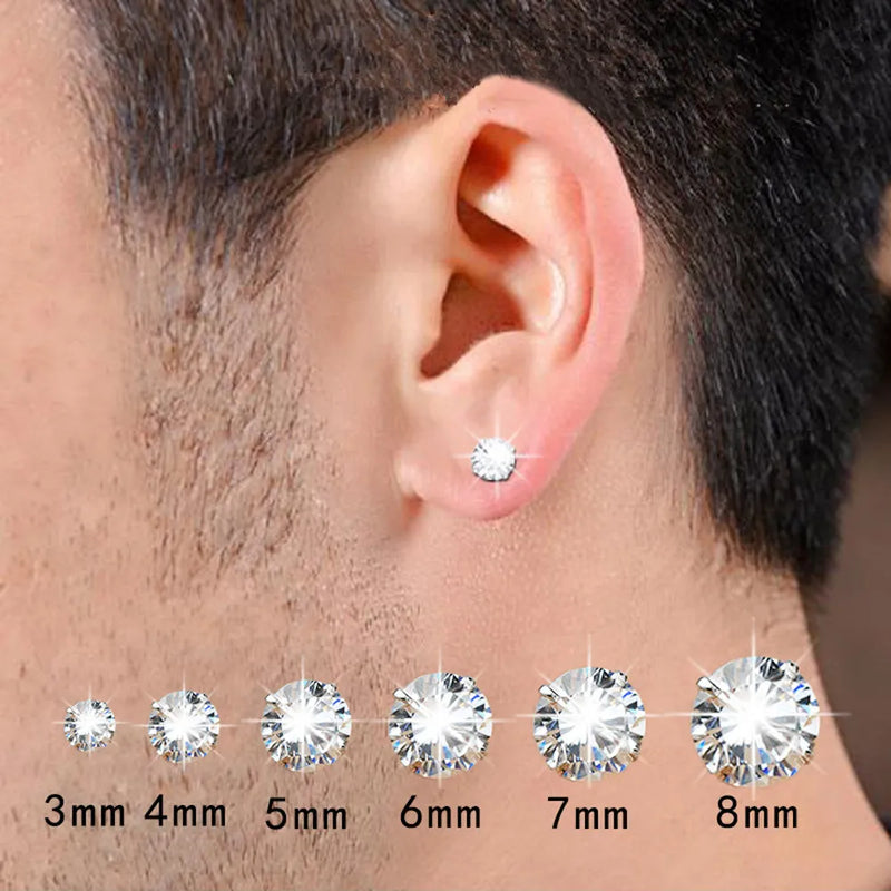 1 Pair Classic Stainless Steel Earrings