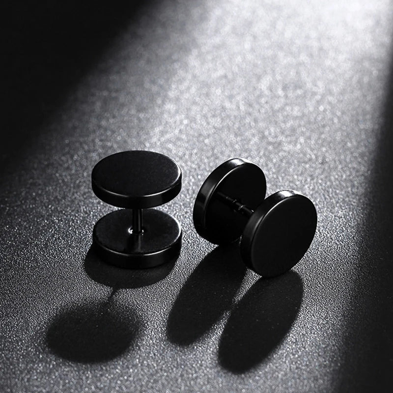 Black Stainless Steel  Earrings Set