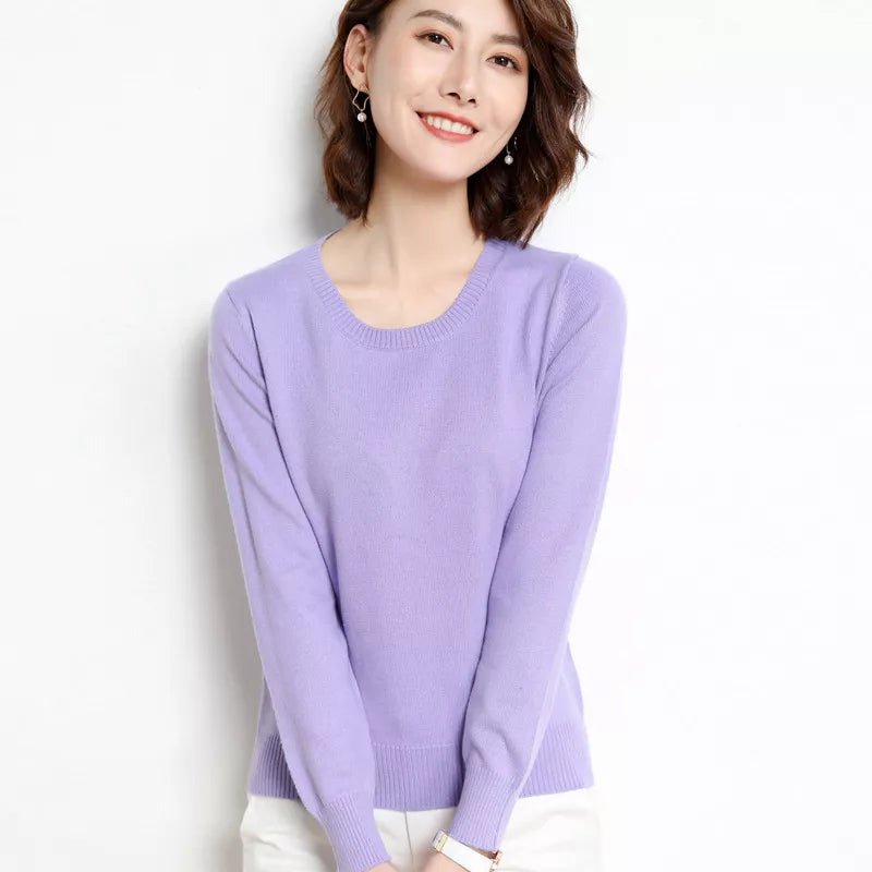 Women Sweater O-neck Jumpers