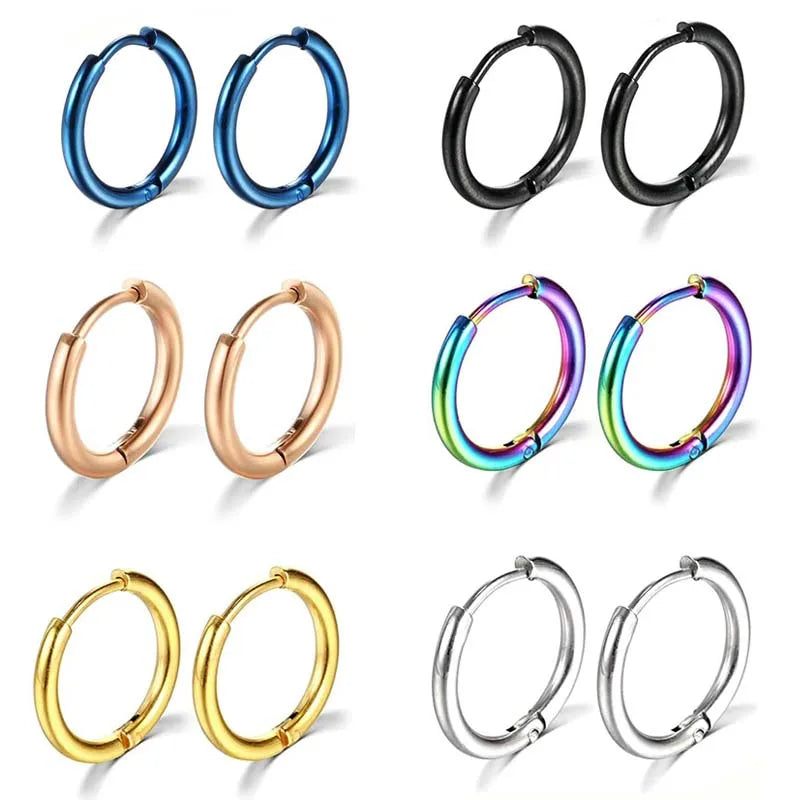 1 Pair Stainless Steel Hoop Earrings