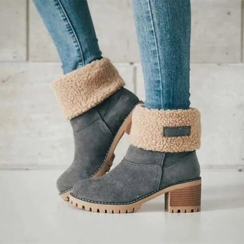 Women Fur Warm Snow Boots