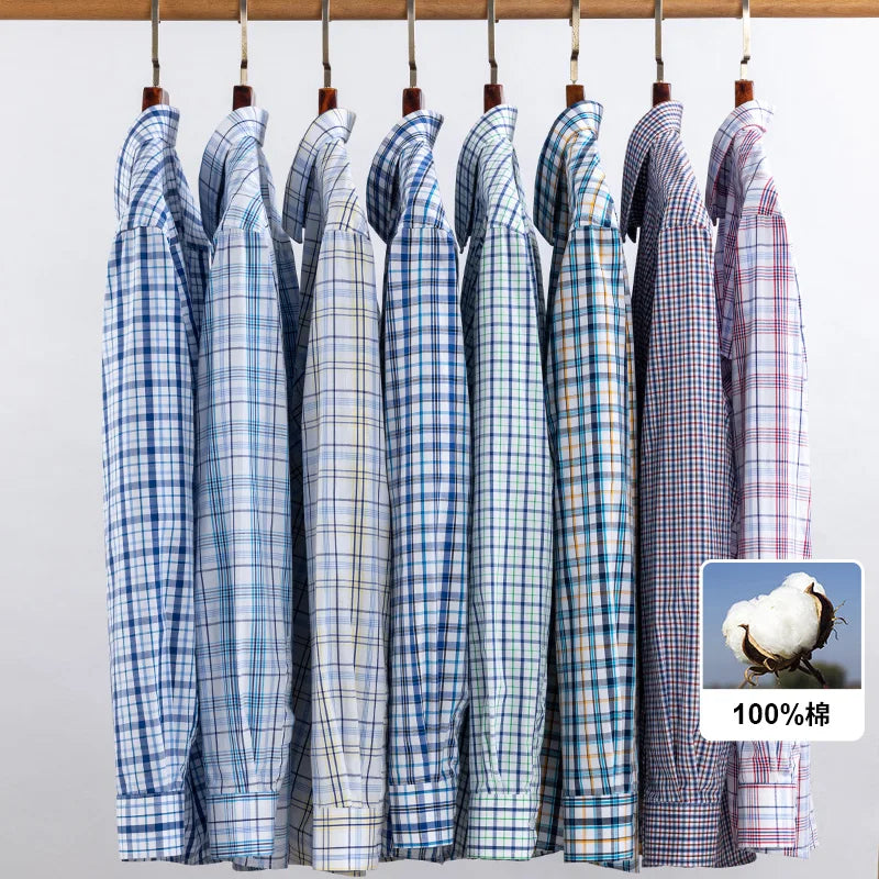 New Cotton Plaid Casual Shirts