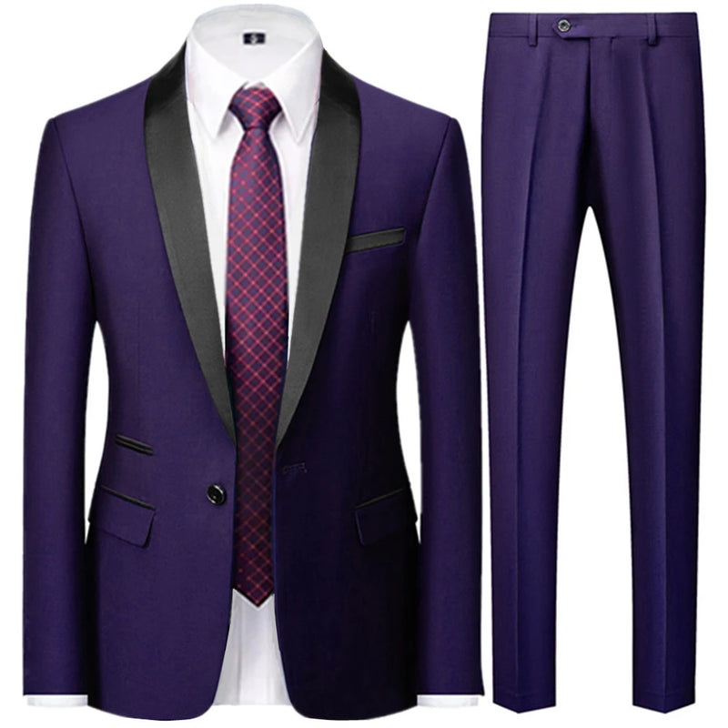 Suit Coat Pants Vest 3 Pcs Set