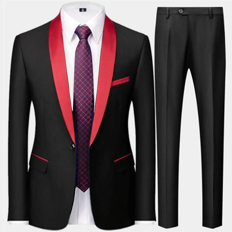 Suit Coat Pants Vest 3 Pcs Set