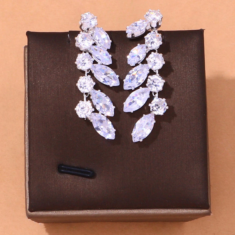 Luxury Zircon Earring Bracelet Set