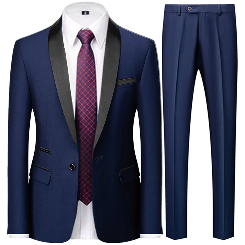 Suit Coat Pants Vest 3 Pcs Set