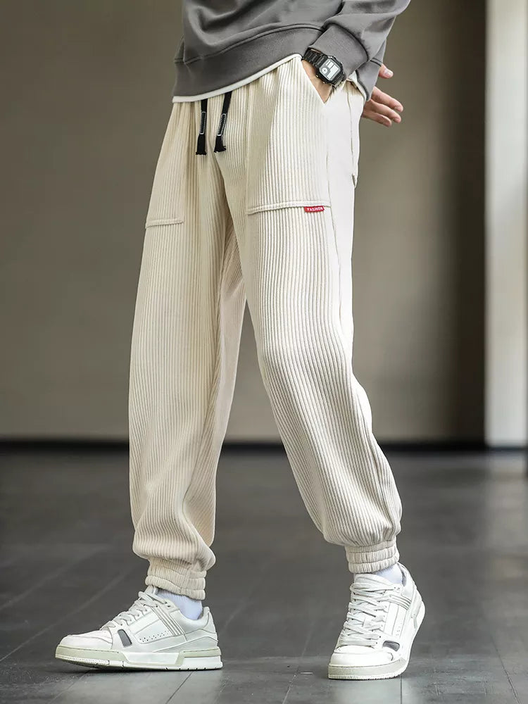 Men Spring Autumn Corduroy Sweatpants