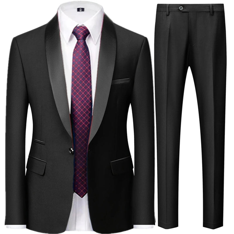 Suit Coat Pants Vest 3 Pcs Set