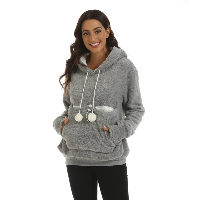 Women Long Sleeve Plush Hoodies