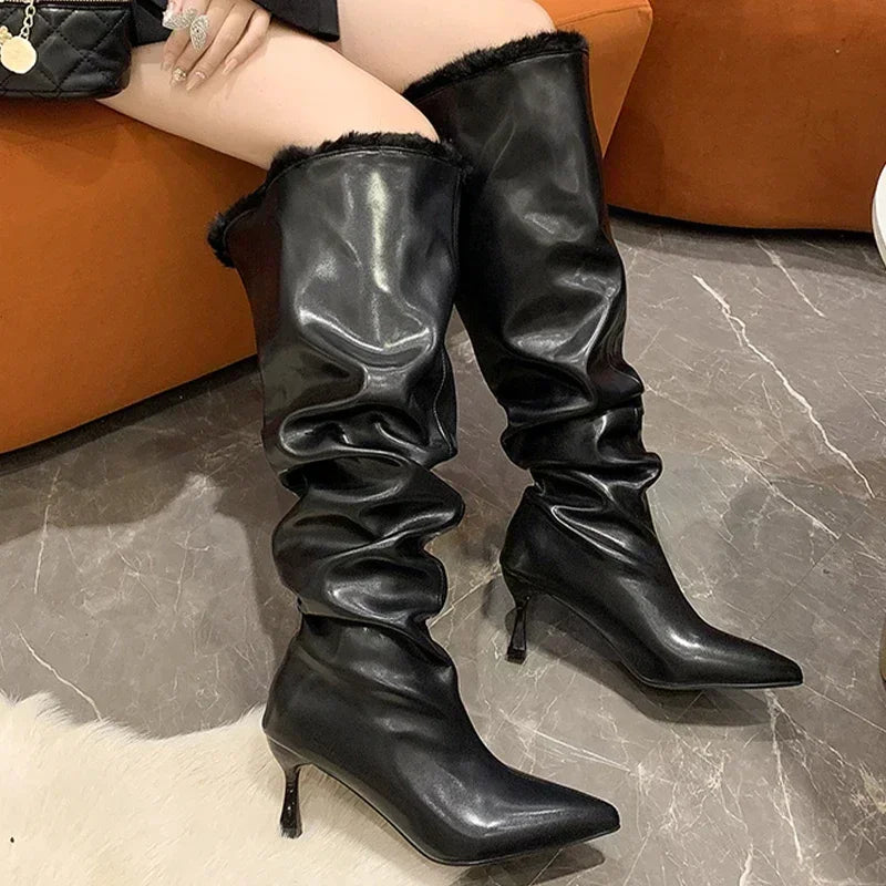 Fashion Mid Heels Chelsea Boots