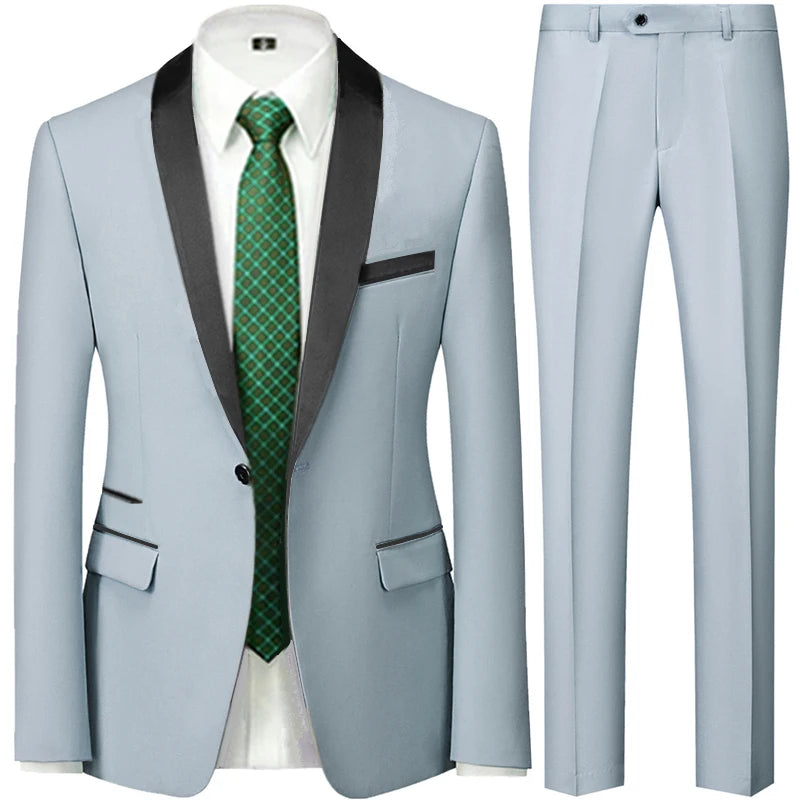 Suit Coat Pants Vest 3 Pcs Set