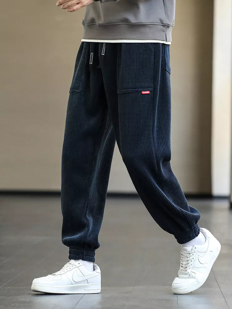 Men Spring Autumn Corduroy Sweatpants