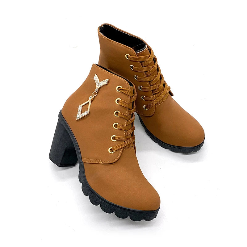 Women Ladies Ankle Boots Shoes