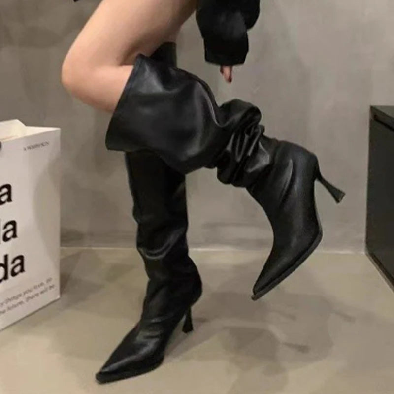 Fashion Mid Heels Chelsea Boots