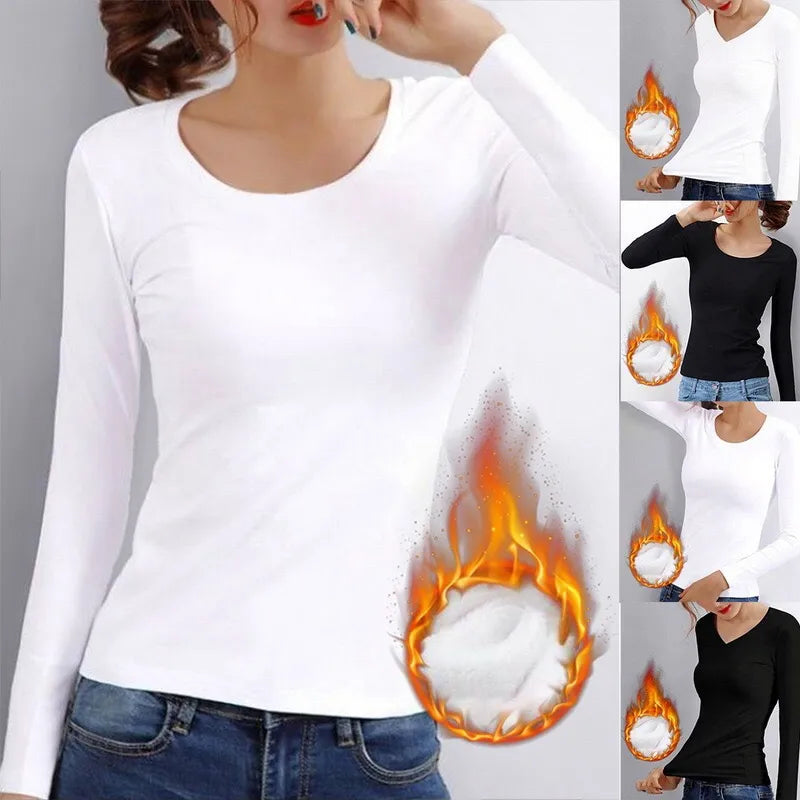 Heating Fiber Thermal T-Shirts