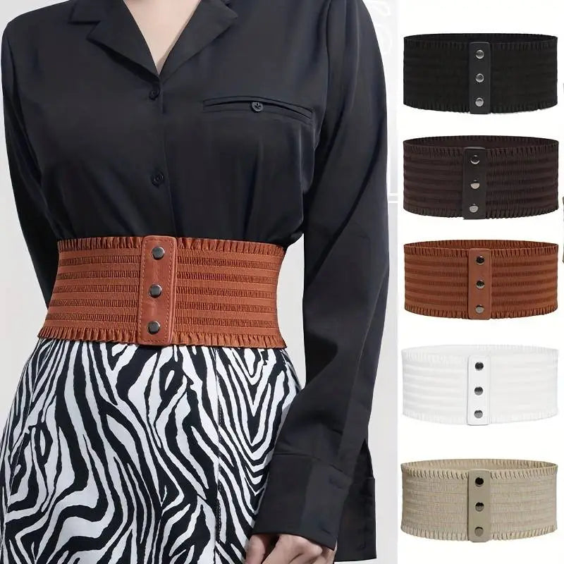 Elastic Snap-Button Corset Belts