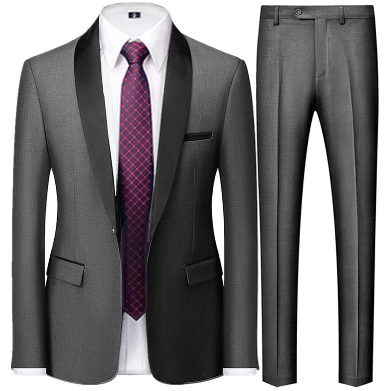 Suit Coat Pants Vest 3 Pcs Set