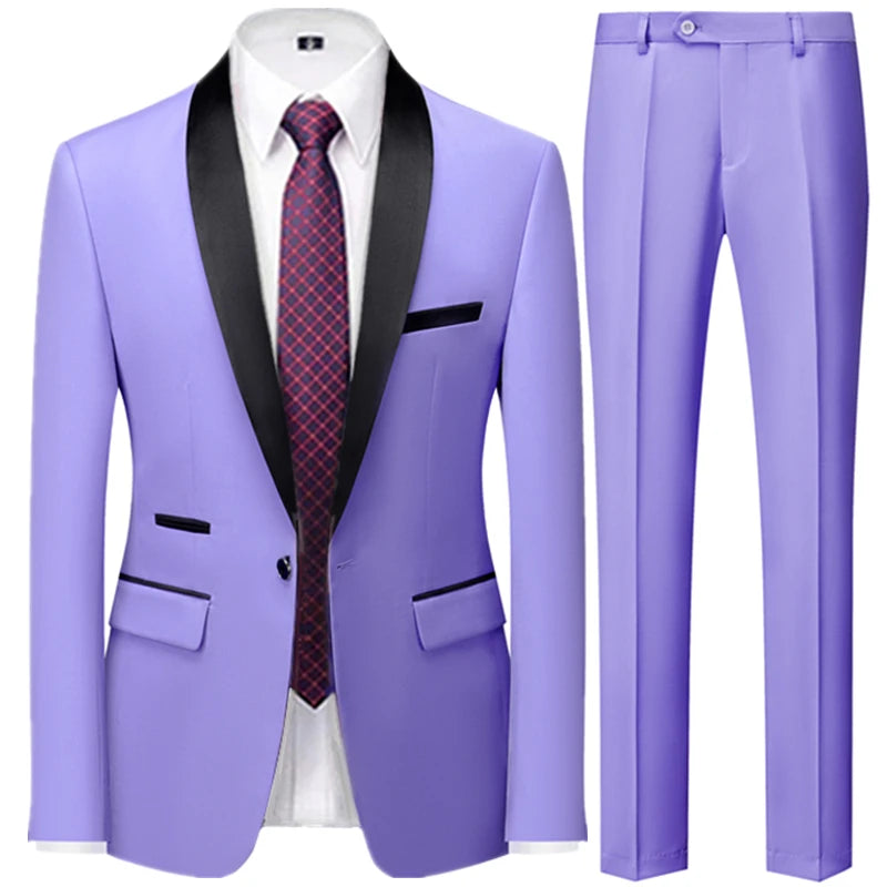 Suit Coat Pants Vest 3 Pcs Set