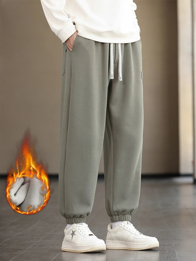 Men Thick Velvet Warm Sweatpants