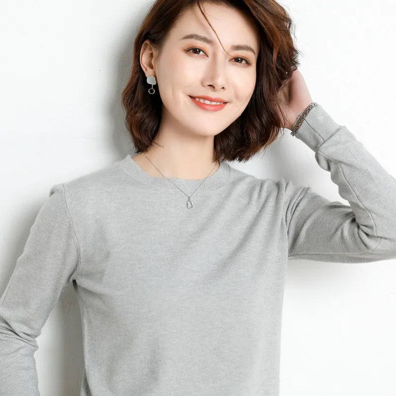 Women Sweater O-neck Jumpers