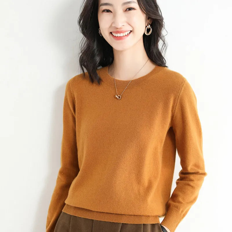 Women Sweater O-neck Jumpers