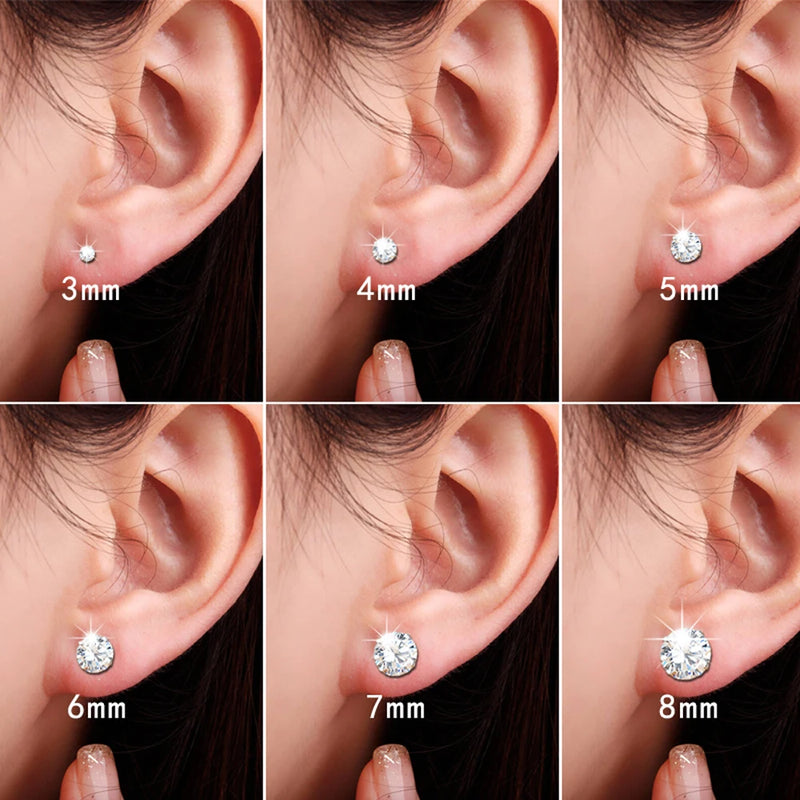 1 Pair Classic Stainless Steel Earrings