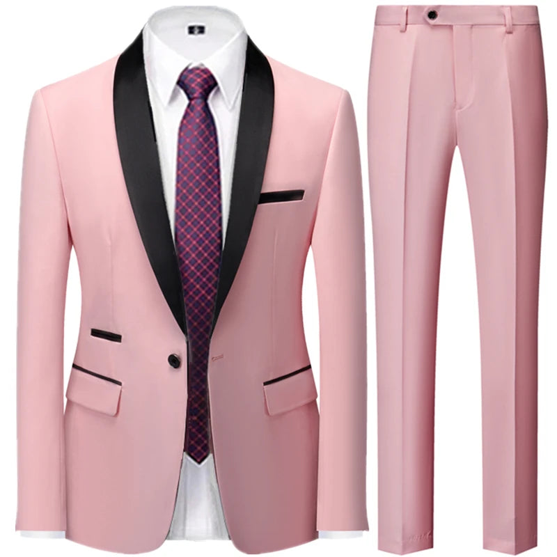 Suit Coat Pants Vest 3 Pcs Set