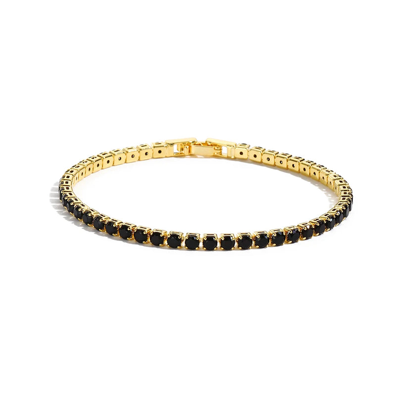 Black Crystal Tennis Bracelets