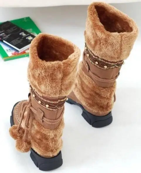 Winter Warm Knee High Heel Boots