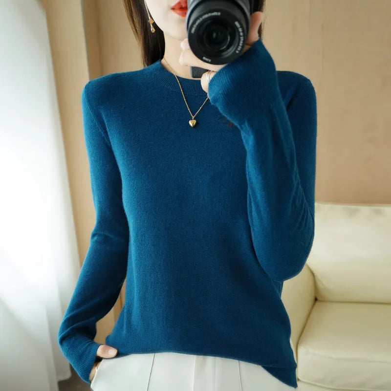 Women Sweater O-neck Jumpers