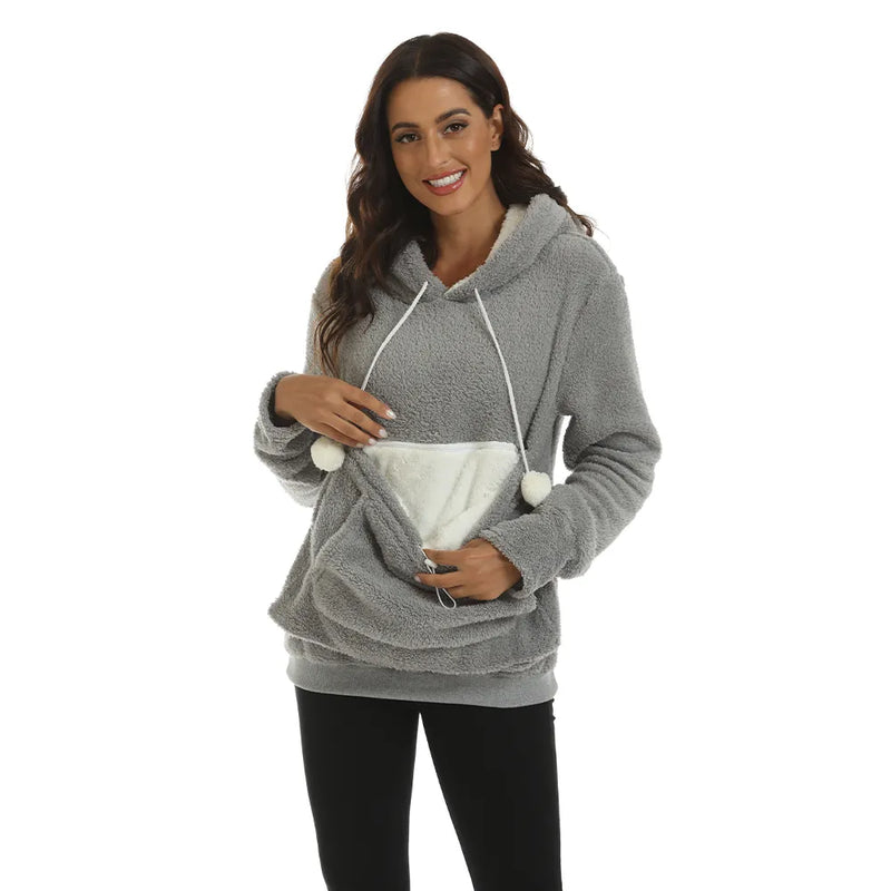 Women Long Sleeve Plush Hoodies