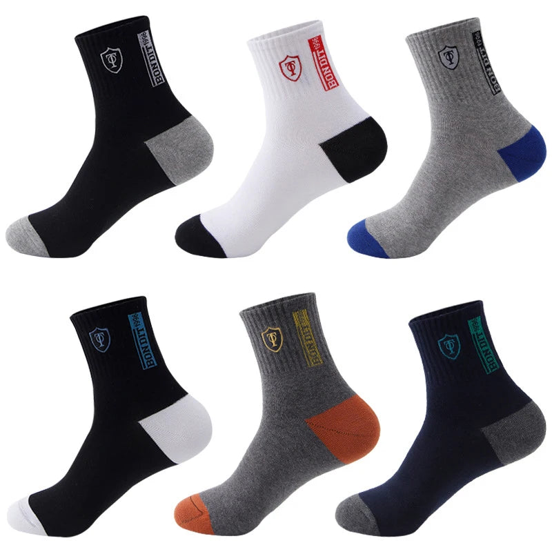 5 Pairs Fall Mens Sports Socks