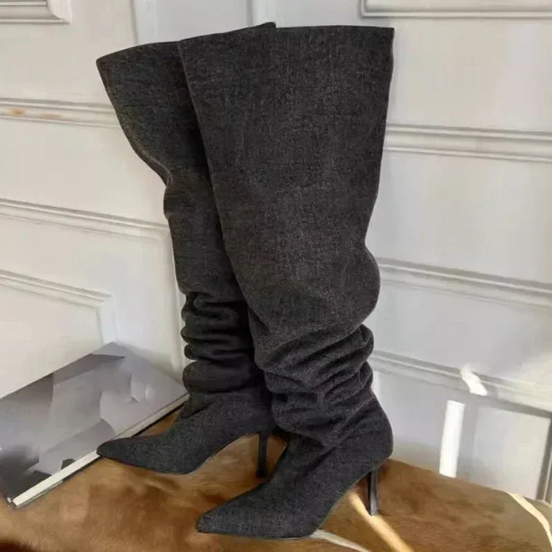 Fashion Mid Heels Chelsea Boots