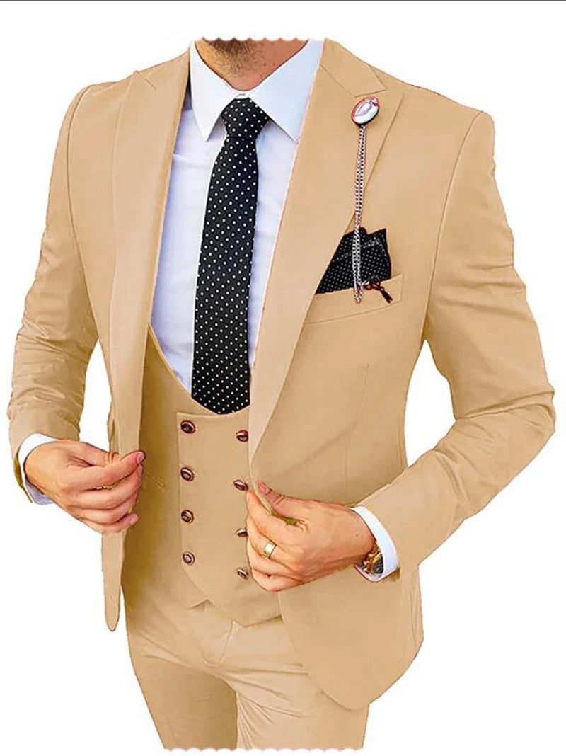 Formal Men 3 Piece Wedding Suit