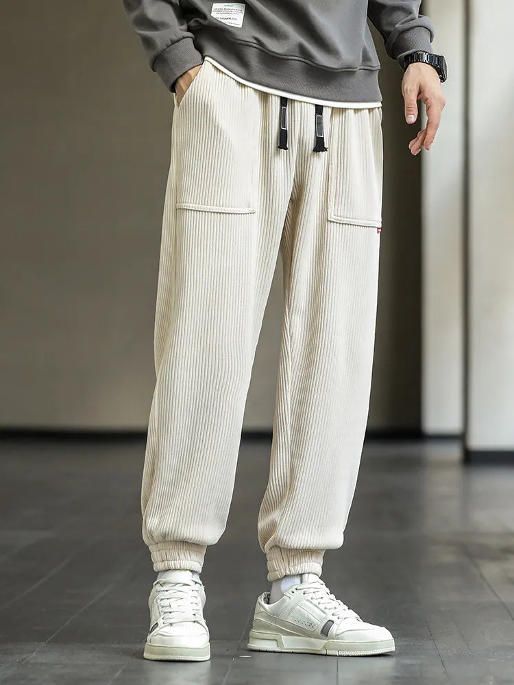 Men Spring Autumn Corduroy Sweatpants