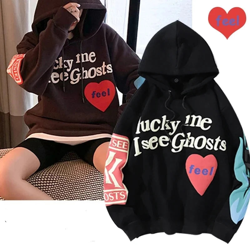 Y2K Gothic Print Oversize Zip Up Hoodies