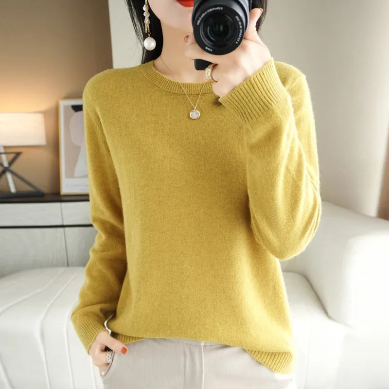 Women Sweater O-neck Jumpers