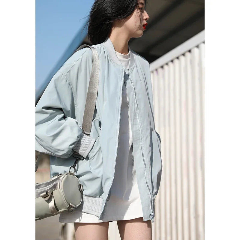 Solid Color Loose Long Sleeve T-shirt