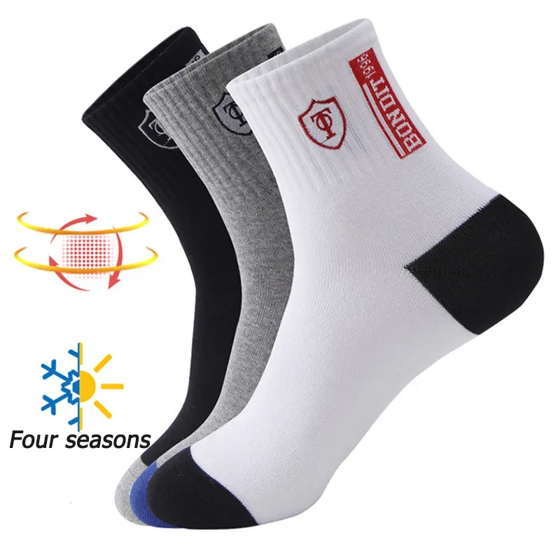 5 Pairs Fall Mens Sports Socks