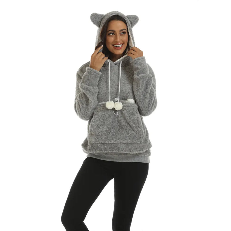 Women Long Sleeve Plush Hoodies