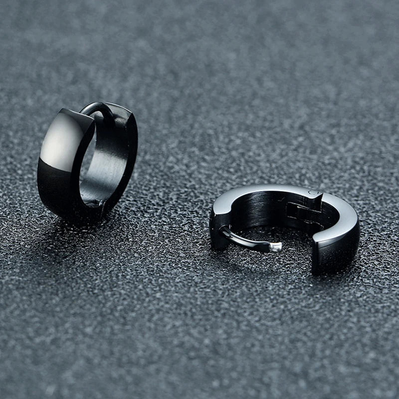 Black Stainless Steel  Earrings Set