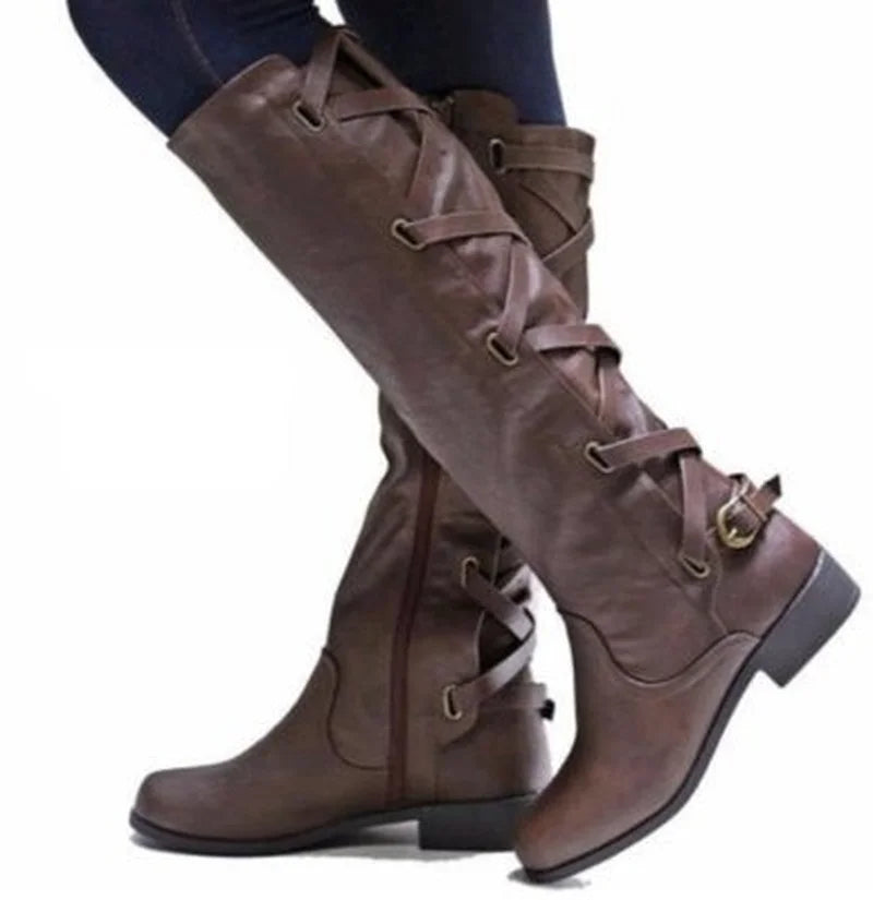 Women's Lace Up Buckle Shoes