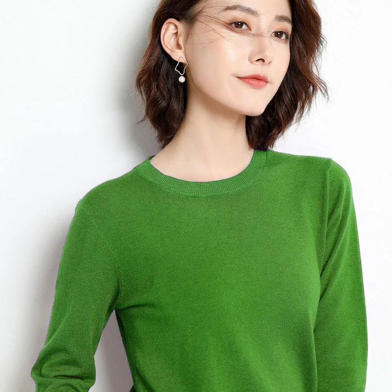 Women Sweater O-neck Jumpers