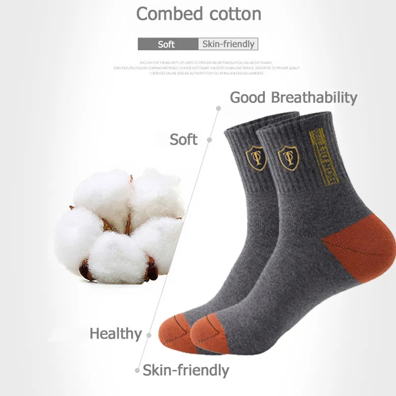 5 Pairs Fall Mens Sports Socks