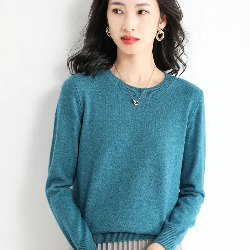 Women Sweater O-neck Jumpers