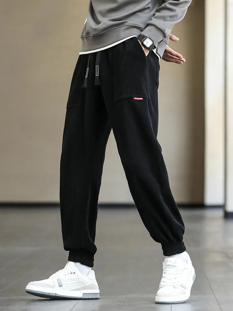 Men Spring Autumn Corduroy Sweatpants