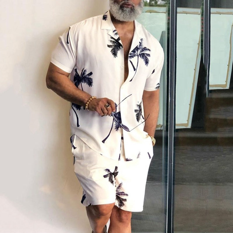 M-3xl Summer Fashion Print Shirt Set