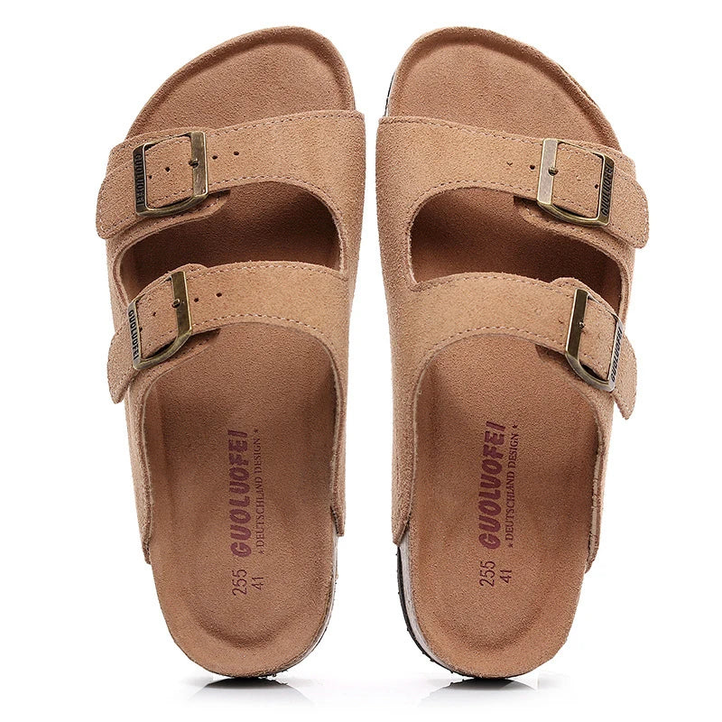 High Quality Classic Two Buckle Sandals