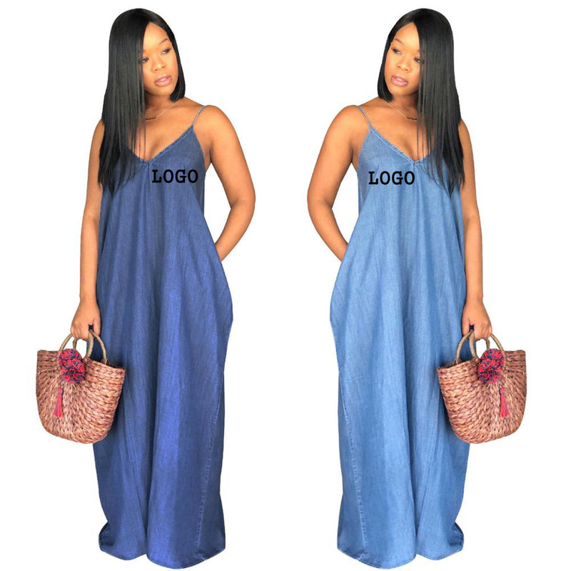 Casual Solid Loose Off Shoulder Maxi Dress