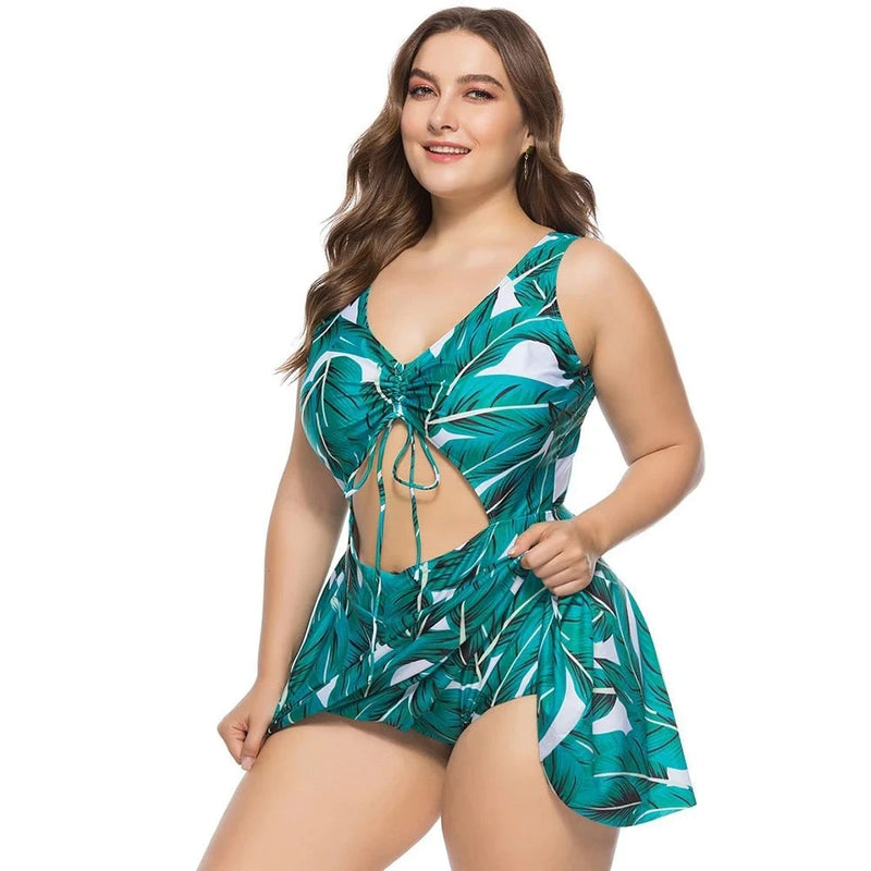 Women Plus Size One Piece Swimsuit